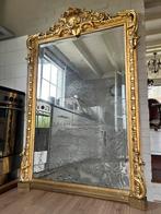 Antieke kuifspiegel bladgoud, Antiek en Kunst, Antiek | Spiegels, Ophalen, Rechthoekig, 100 tot 150 cm, 150 tot 200 cm