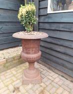 Oude Franse H80cm Gietijzeren Louvrevaas/Tuinvaas/Plantenpot, Ophalen