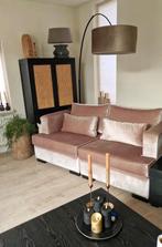 Mooie velvet beige taupe 2 zitter, Huis en Inrichting, Ophalen of Verzenden, Zo goed als nieuw