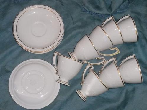 5 oude kop en schotels van P. Regout, Antiek en Kunst, Antiek | Servies los, Ophalen of Verzenden