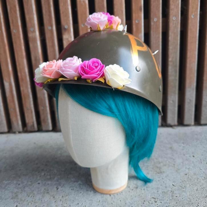 Tank girl leger cosplay helm, Kleding | Dames, Carnavalskleding en Feestkleding, Zo goed als nieuw, Accessoires, Carnaval, Ophalen of Verzenden