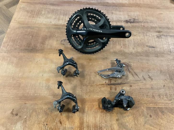 Shimano Ultegra 6700 groepset 10 speed triple, Fietsen en Brommers, Fietsonderdelen, Gebruikt, Racefiets, Overige typen, Ophalen of Verzenden