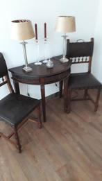 2 antieke stoeltjes uit 1920, Huis en Inrichting, Stoelen, Twee, Leer, Zo goed als nieuw, Ophalen