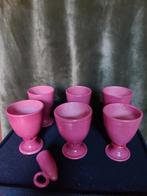 Kelken/Bekers Oud Roze + Kaarsendover, Gebruikt, Overige typen, Ophalen of Verzenden, Effen