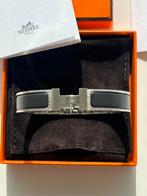 Hermes clic H armband witgoud met zwart, Nieuw, Leer, Zwart, Ophalen