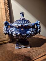 Antieke Boch La Louvière terrine / siervaas – kobaltblauw –, Antiek en Kunst, Antiek | Keramiek en Aardewerk, Ophalen of Verzenden