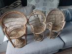 3 rotan pauwstoel boho voor pop of plantje, Ophalen of Verzenden, Zo goed als nieuw