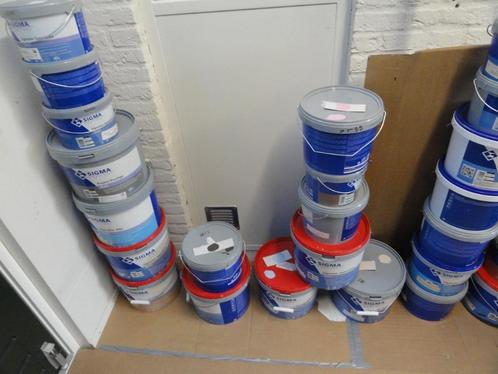 PARTIJ SIGMA LATEX MUURVERF DIVERSE KLEUREN OPRUIMING  1e, Doe-het-zelf en Verbouw, Verf, Beits en Lak, Nieuw, Verf, 10 tot 15 liter