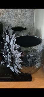 Unieke set zwarte gothic bloempotten met 3D kraai, Ophalen of Verzenden, Nieuw