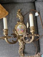 Wandlamp uit 1970 met een Limoges Porselein Plaatje, Antiek en Kunst, Antiek | Lampen, Ophalen