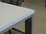 Gispen Today JDB 607 tafel | 220x100 | blad met houtnerf, 200 cm of meer, 50 tot 100 cm, Design, Metaal