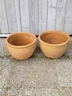 Terracotta Bloempotten - Set van 2, Ophalen, Gebruikt, 40 cm of meer, Rond