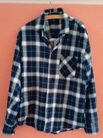 Flanellen overhemd maat XL in blauw., Ophalen of Verzenden, Zo goed als nieuw, Blauw