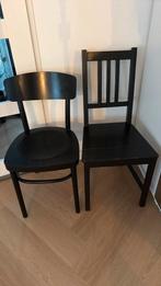 2 x eetkamerstoelen, Ophalen, Twee, Zwart, Zo goed als nieuw