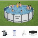 Partij 18x Bestway Zwembad Steel Pro 488 x 122 cm - Opzetzwe, 120 cm of meer, Rond, Ophalen of Verzenden, 300 cm of meer