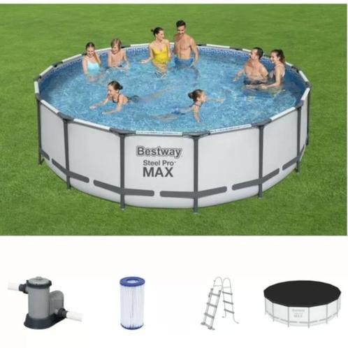 Partij 18x Bestway Zwembad Steel Pro 488 x 122 cm - Opzetzwe, Tuin en Terras, Zwembaden, Nieuw, Opzetzwembad, 120 cm of meer, 400 cm of meer