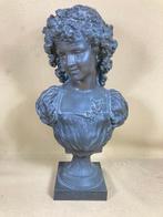Zamak buste H Moreau 19e eeuw 33 cm, Antiek en Kunst, Ophalen