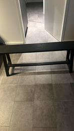 Side table zwart wood hout, Huis en Inrichting, Tafels | Sidetables, 75 cm of meer, Ophalen of Verzenden, Zo goed als nieuw, Rechthoekig