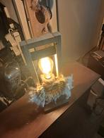 Handgemaakte tafellamp met spiraallamp, Ophalen of Verzenden