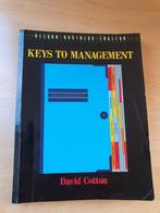 Boek David Cotton ‘Keys to Management’, Cotton, Ophalen of Verzenden, Zo goed als nieuw, MBO