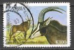 Zambia 1992 Antelope zoogdier hoogste waarde, Postzegels en Munten, Postzegels | Afrika, Zambia, Verzenden, Gestempeld