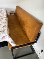 Zithoek zitbank leder met 3 stoelen. Gratis afhalen, Ophalen, Gebruikt, Metaal