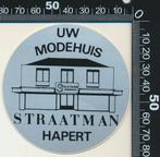 Sticker: Modehuis Straatman - Hapert, Verzamelen, Stickers, Verzenden, Zo goed als nieuw, Bedrijf of Vereniging