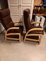 2 fauteuils leer  verstelbaar, Ophalen, Minder dan 75 cm, Leer, Zo goed als nieuw