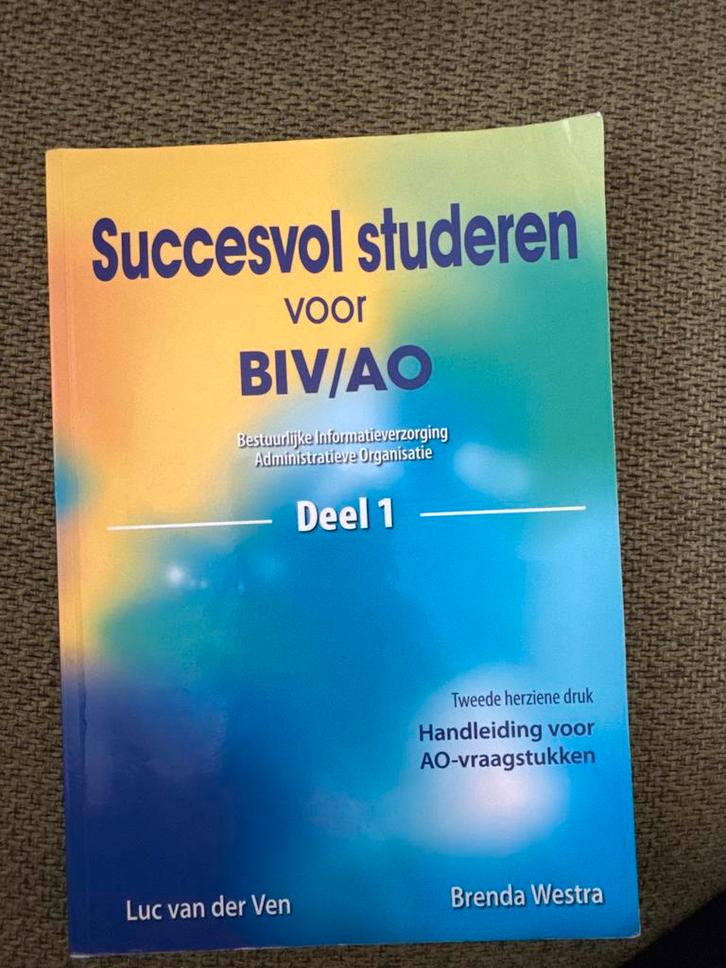 Succesvol studeren voor BIV/AO - Deel 1, Boeken, Studieboeken en Cursussen, Zo goed als nieuw, HBO, Beta, Ophalen of Verzenden
