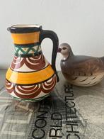 Vrolijke frans brocante kan Bretagne pottery fait main, Verzenden