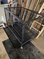 Hondenbench draadkooi op wielen, Ophalen, Gebruikt