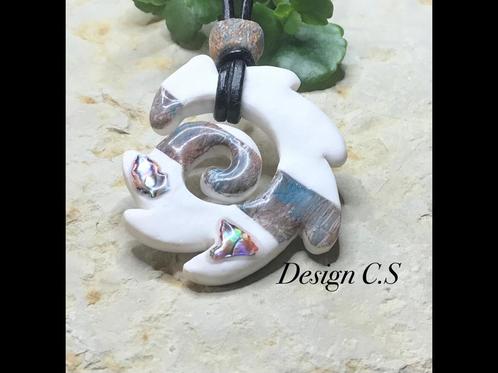 UNIEK Ketting Handmade Ketting met hanger Klei Uv-Hars, Sieraden, Tassen en Uiterlijk, Kettingen, Nieuw, Overige materialen, Met hanger