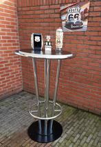 FIFTIES SIXTIES ZWARE BARTAFEL MET AMERIKAANSE BARKRUKKEN, Ophalen, 5 krukken of meer, 60 tot 90 cm, Met voetsteun