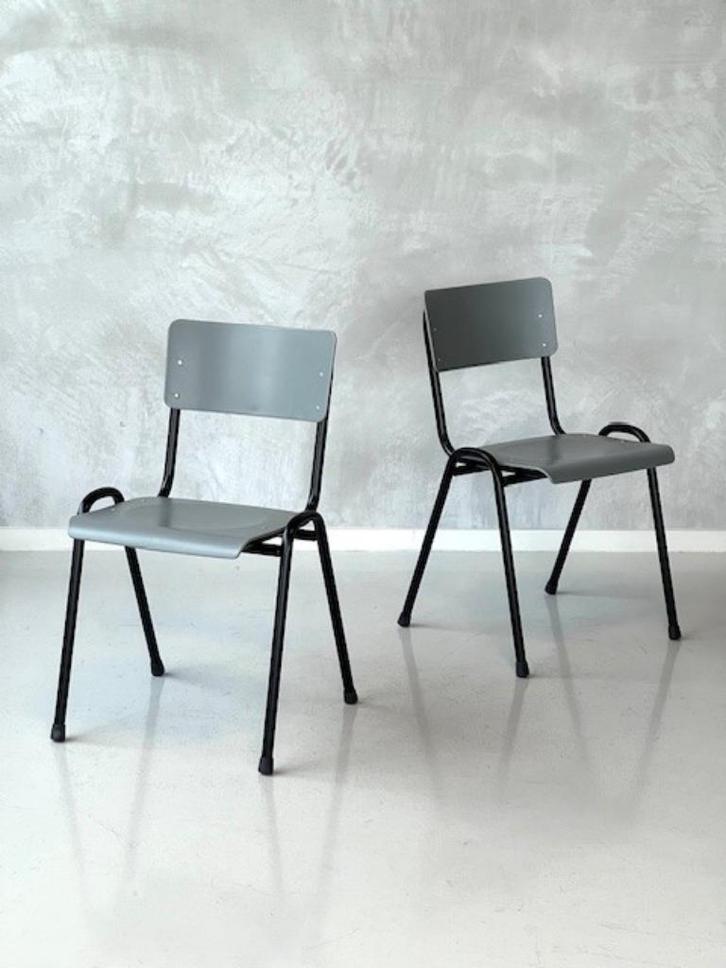 Retro eettafelstoelen nieuw kantoorstoelen grijs prijs p/st, Huis en Inrichting, Stoelen, Nieuw, Vijf, Zes of meer stoelen, Kunststof