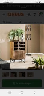 Wijnkastje, Huis en Inrichting, Woonaccessoires | Wijnrekken, Ophalen, Zo goed als nieuw, Hout, Minder dan 50 cm
