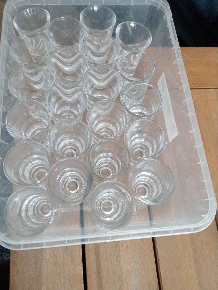 Amuse glaasjes - Helder glas, 7cm hoog, Huis en Inrichting, Keuken | Keukenbenodigdheden, Gebruikt, Ophalen