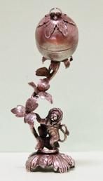 judaica/ zilveren vruchtvormige joodse kruidendoos met leeuw, Verzenden