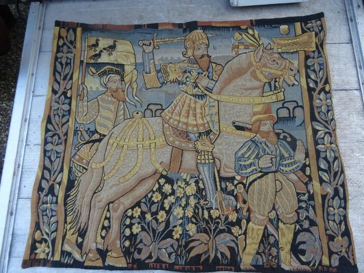 prachtig Frans antiek wandkleed / wand kleed, Antiek en Kunst, Antiek | Kleden en Textiel, Ophalen