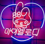 Echte (!) neon lamp melody roze blauw tafellamp wandlamp, Ophalen of Verzenden, Zo goed als nieuw