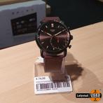 Fossil Q Commuter FTW1149 Hybride smartwatch Zwart Bruine ba, Sieraden, Tassen en Uiterlijk, Horloges | Heren, Zo goed als nieuw