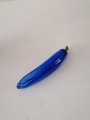 glazen fruit/groente zie fotos kleur blauw  beschikbaar voor biedingen