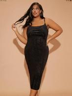 Nieuwe zwarte bodycon jurk met glitter mt. 46-48, Kleding | Dames, Grote Maten, Ophalen of Verzenden, Nieuw, Zwart, Jurk