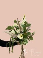 Zijden/Silka boeket wit met een vleugje champagne, Huis en Inrichting, Woonaccessoires | Kunstplanten en Kunstbloemen, Nieuw, Ophalen of Verzenden