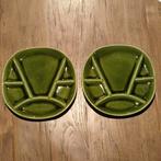 Vintage Longchamp Verdeelde Fondueborden, Gebruikt, Porselein of Keramiek, Schaal, Rond