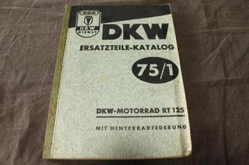 DKW RT125 mit hinterrad federung 1953 ersatzteil katalog beschikbaar voor biedingen