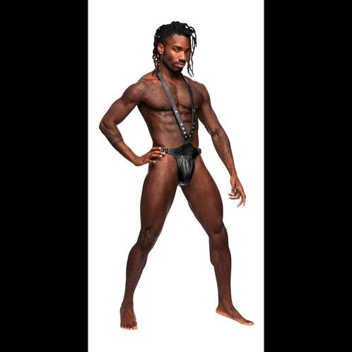 Leren string pakje lingerie gay gratis verzonden, Kleding | Heren, Ondergoed, Overige typen, Zwart, Ophalen of Verzenden