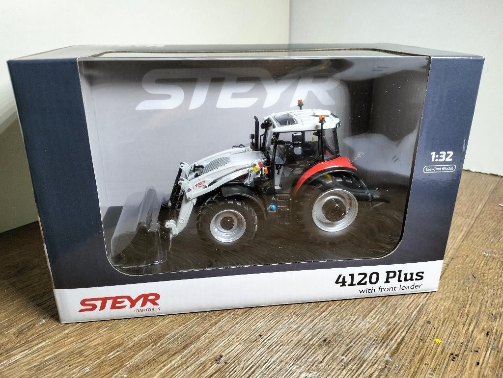 Te koop UH Steyr 4120 Plus met S635 voorlader., Ophalen of Verzenden, Nieuw, Tractor of Landbouw, Universal Hobbies