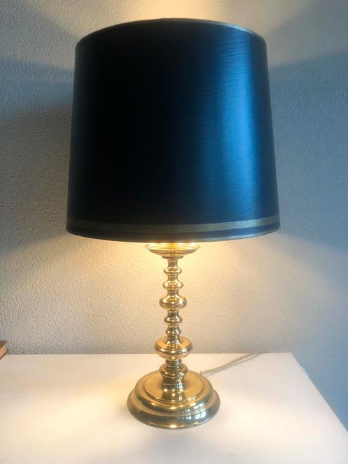 Grote 3-armige vintage Hollywood Regency tafellamp, Huis en Inrichting, Lampen | Tafellampen, Zo goed als nieuw, 50 tot 75 cm