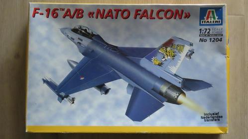 F-16 A/B nato Falcon Nederlands Italeri 1/72, Hobby en Vrije tijd, Modelbouw | Vliegtuigen en Helikopters, Zo goed als nieuw, Vliegtuig
