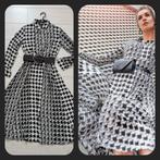 Zwart-wit door knoop Maxi jurk /blouse van Eksept van Shoeby, Maat 38/40 (M), Zwart, Ophalen of Verzenden, Onder de knie